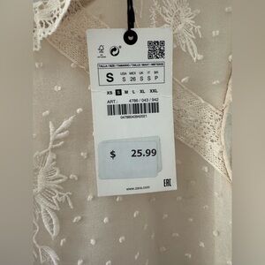 Zara Ivory Lace Top